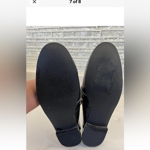 Rampage Womens Brady Mule / Shoe Black Crocodile Embossed Size 7.5 Open‎ Back - Picture 7 of 7